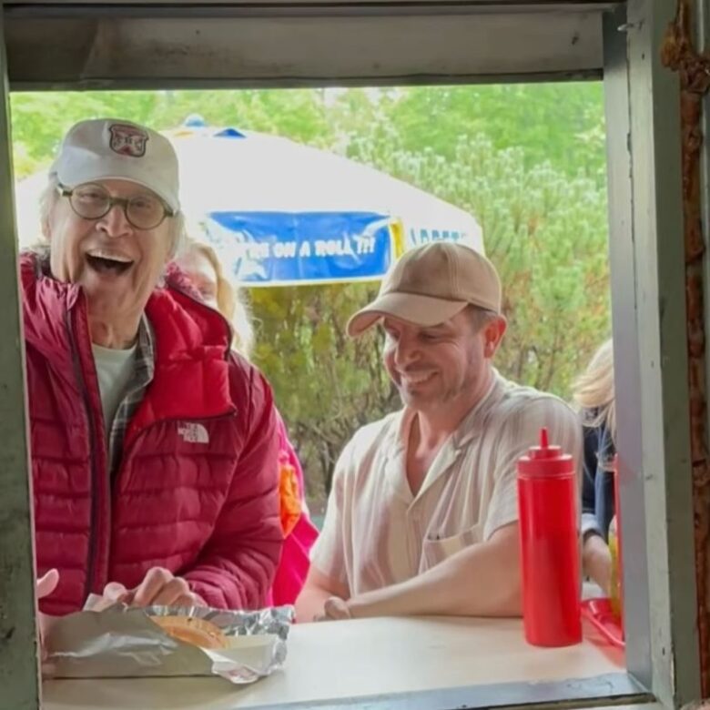 Chevy Chase Delights Fans with Surprise Visit to Caddie Shack Driving Range