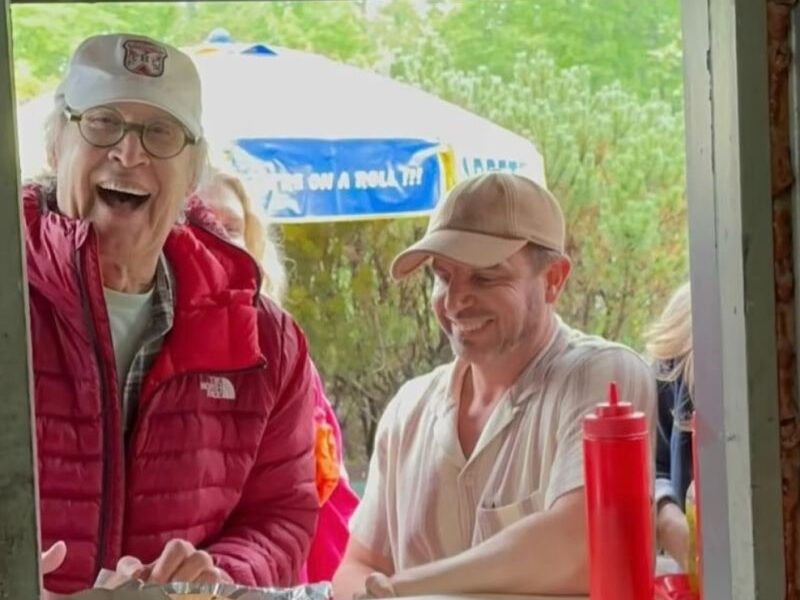 Chevy Chase Delights Fans with Surprise Visit to Caddie Shack Driving Range