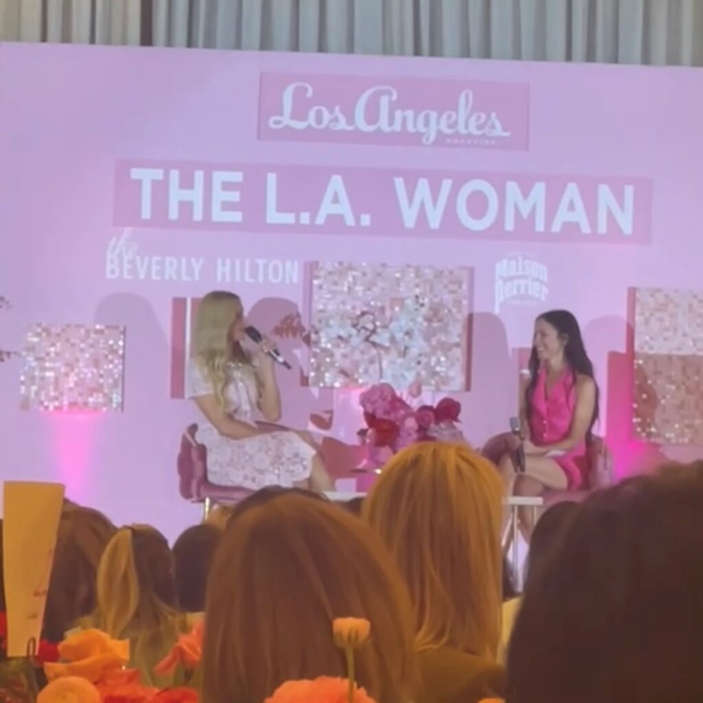 Paris Hilton Speaking at the LA Woman event