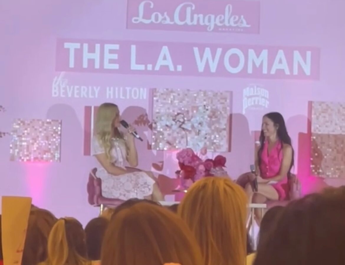 Paris Hilton Speaking at the LA Woman event