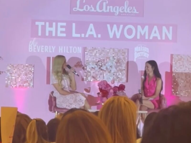 Paris Hilton Speaking at the LA Woman event