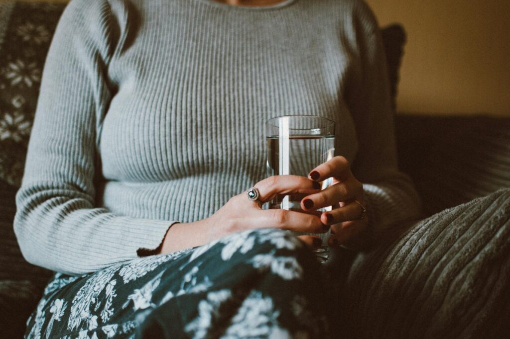 clear drinking glass