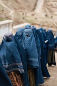 women in traditional burqas in afghanistan