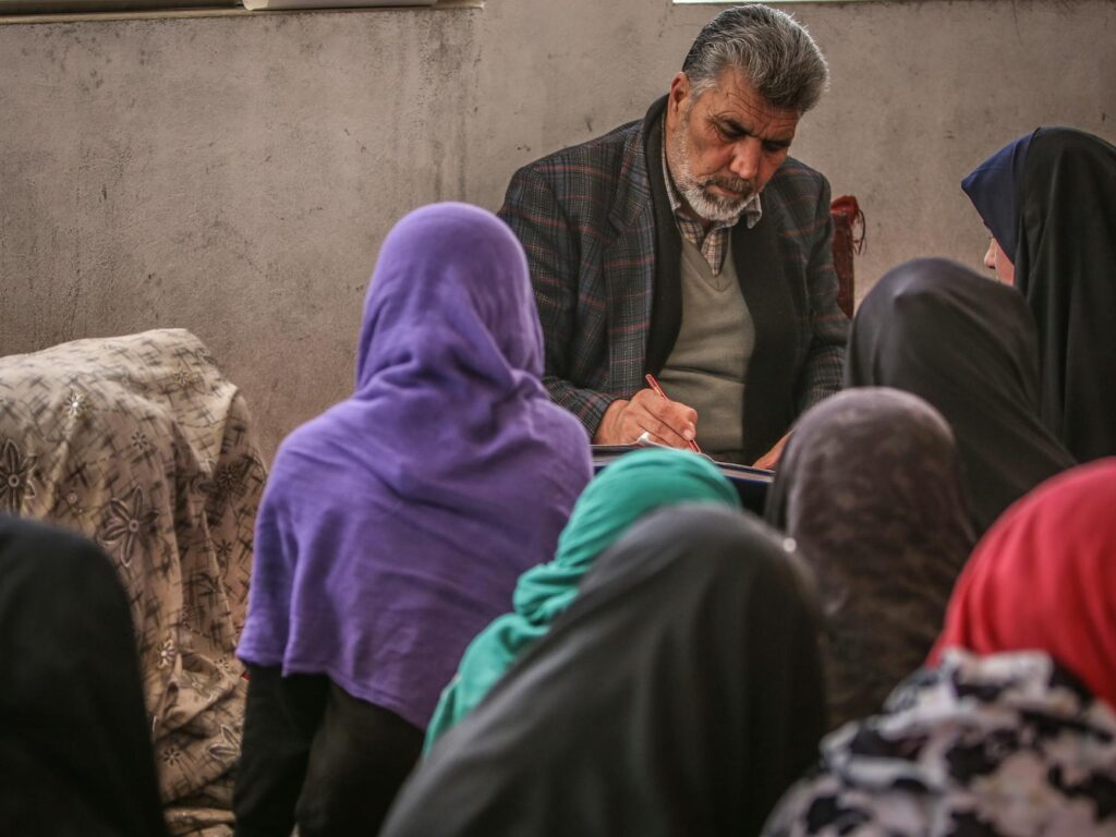 group learning session in afghanistan classroom