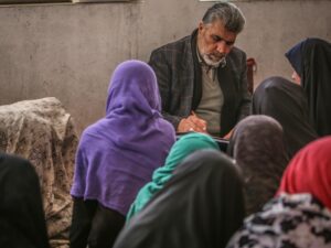 group learning session in afghanistan classroom