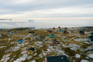 village on sea coast