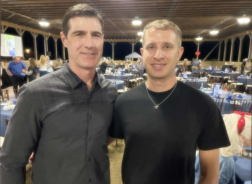 Pictured left-to-right: Peter Lutz (Left) Equestrian Professional, Kasdyn Click (Right)