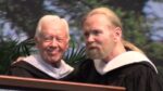 President jimmy carter helps award gregg allman honorary degree