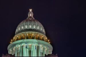 capitol hill at night