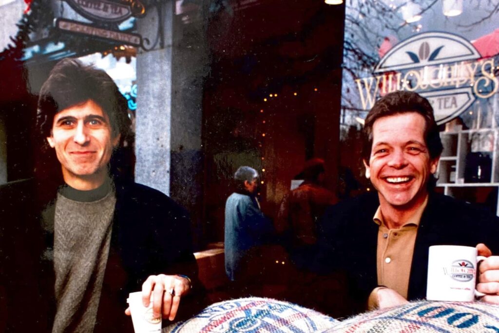 From right to left: Barry Levine and Bob Williams Courtesy of Willoughby's Facebook page. 1985