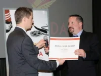 Photo Credit: Frédéric Morin receiving Rising Star Award