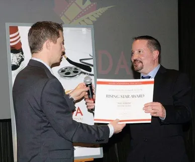 Photo Credit: Frédéric Morin receiving Rising Star Award