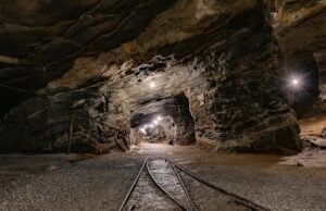 a track in a mine
