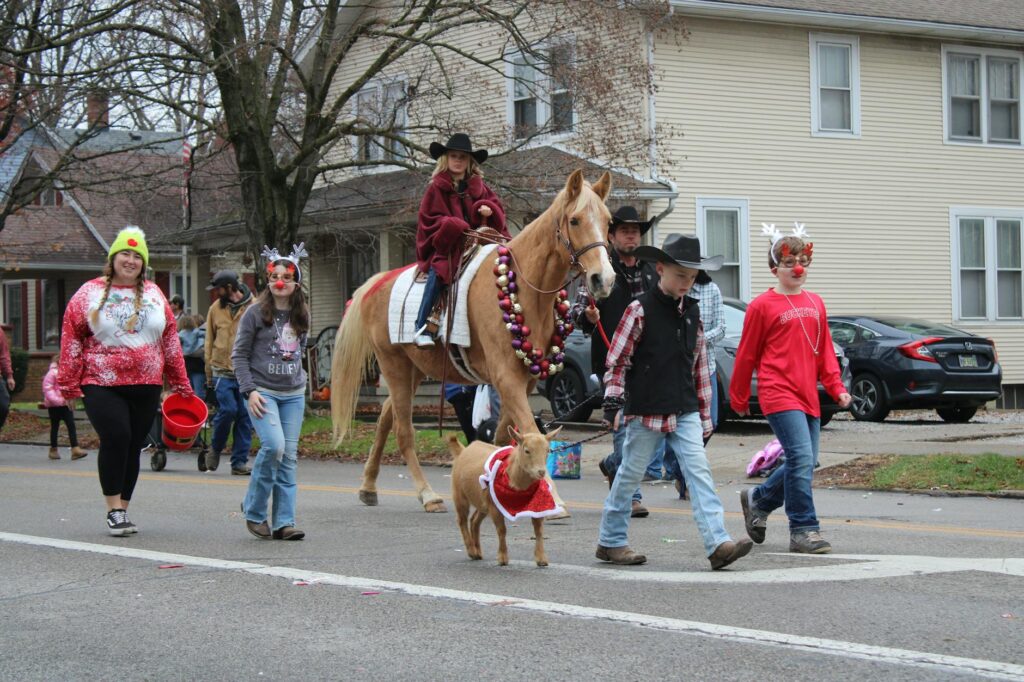 festive holiday parade in lancaster ohio
