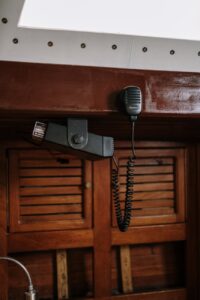communication radio in a boat
