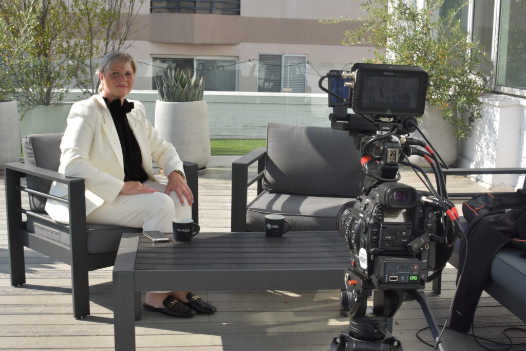 Beverly Hills, CA, USA, April 2026: Karesa Bridges at Wilshire Blvd Beverly & Co office prior to interview with Presence News