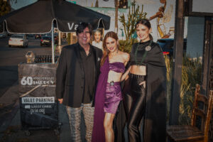 Hollywood, CA, USA, May 2026: Martin Blasick, Charis Michelsen, Natasha Blasick before David Spade, Craig Robinson, Brian Monarch event at Improv Venue.