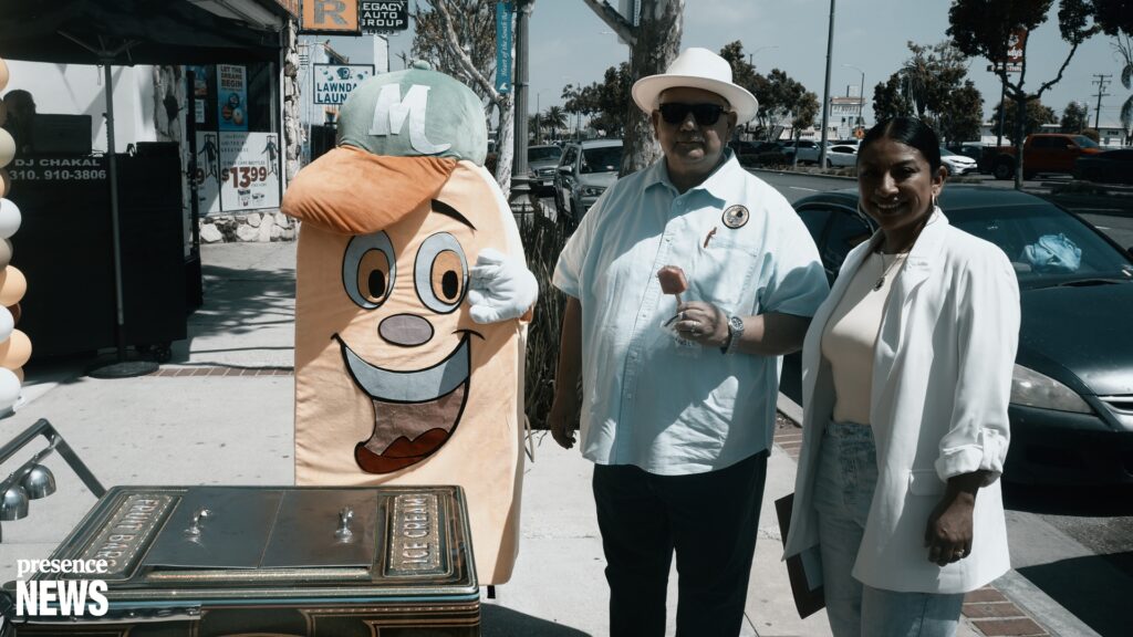 Lawndale, CA, USA, April 2026: Mascot, Frank M Talavera Lawndale City Council, Elizabeth Mateo town official photo taken by Maria Cornejo