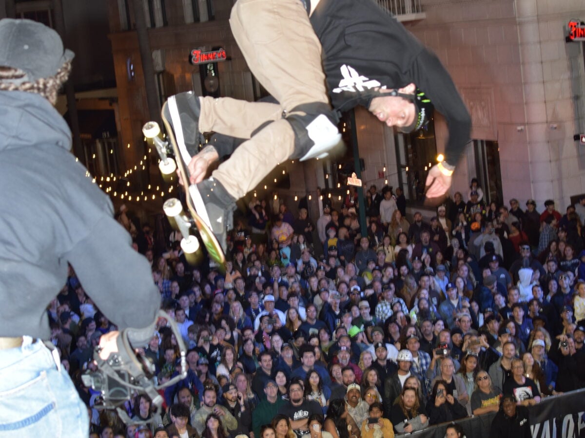 Ventura, CA, USA, May 2026: Elliot Sloan skateboarding on vert ramp at Jackalope event