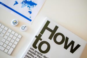 book next to the keyboard