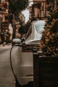 electric car while charging