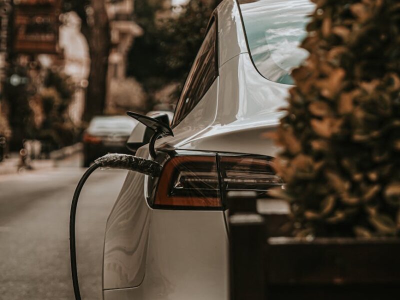 electric car while charging