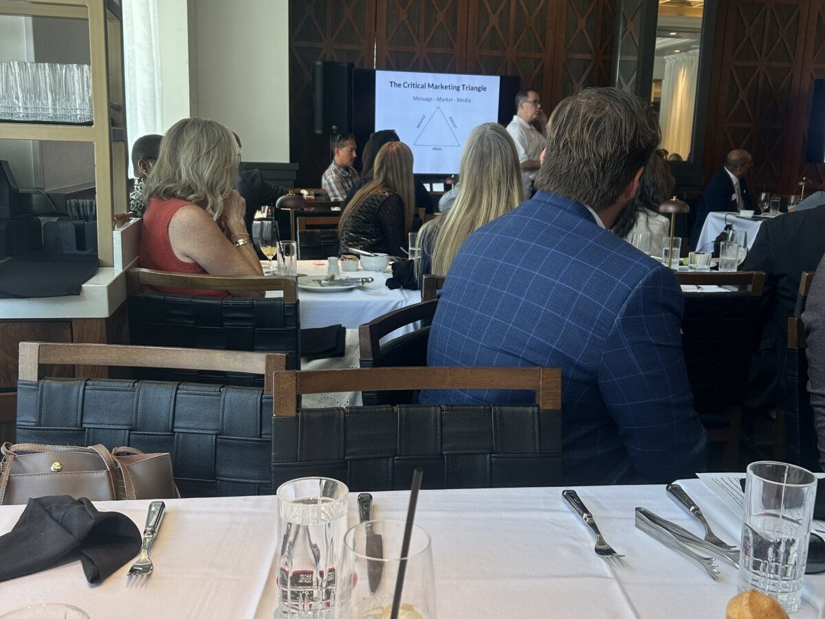 Pasadena, CA, USA, June 2026: Presence News attends local chamber of commerce meeting.