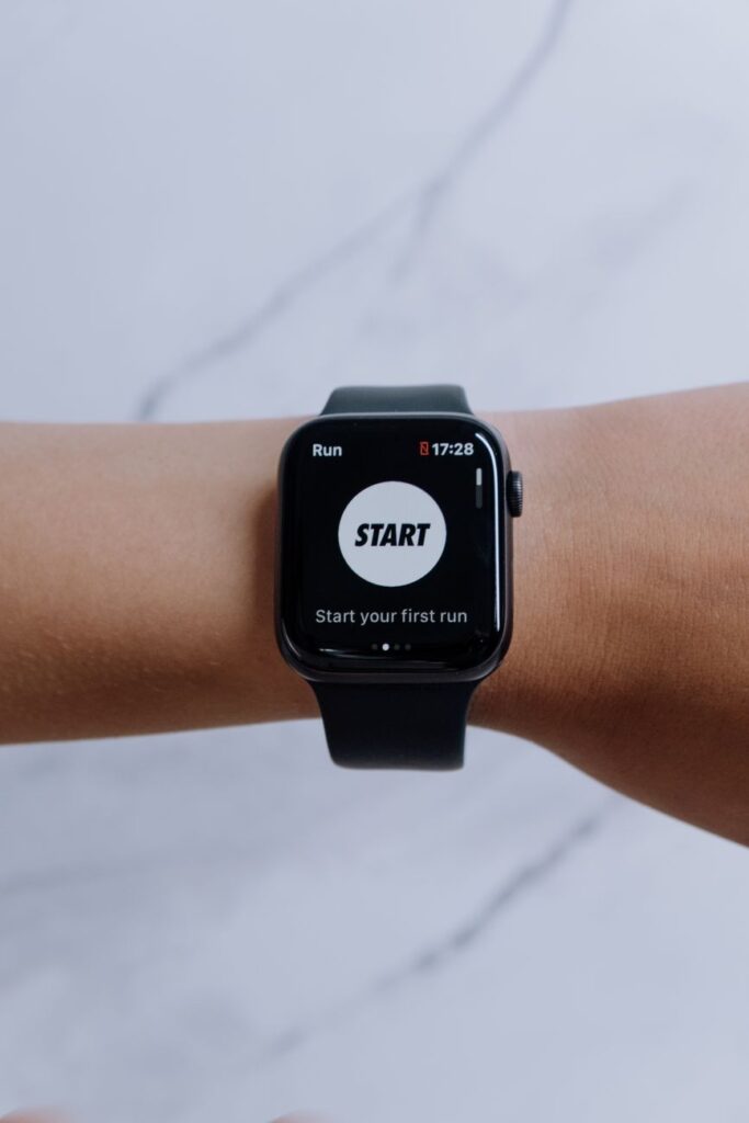 black smartwatch