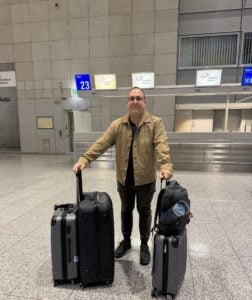 Frankfurt, Germany: Michael Mees of Ideary Works photographed at Frankfurt Airport
