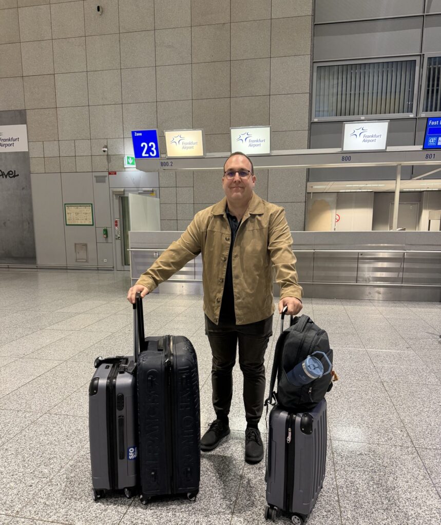 Frankfurt, Germany: Michael Mees of Ideary Works photographed at Frankfurt Airport