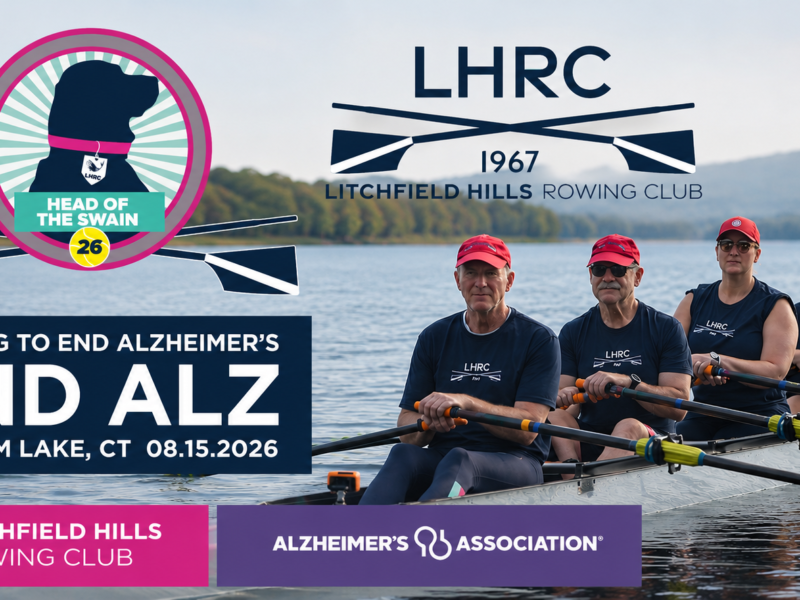 Litchfield Hills Rowing Club to Host Inaugural “Regatta to End ALZ” at Bantam Lake on August 15