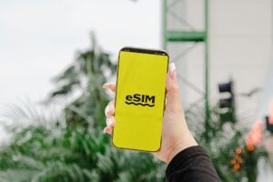 man holding a mobile phone