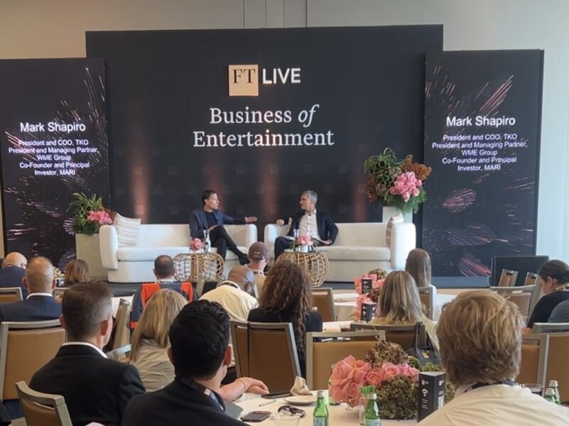 Mark Shapiro Flies From Chicago to Los Angeles for Financial Times Business of Entertainment Summit