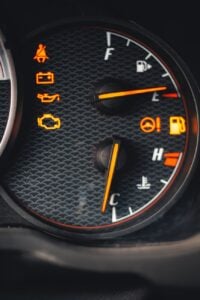 pictographs on dashboard in car